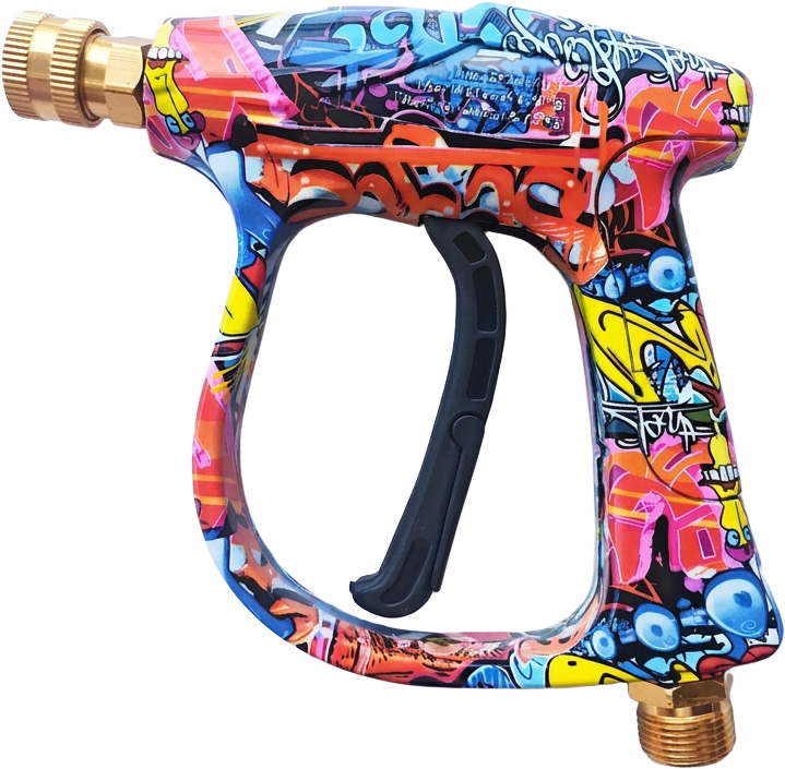 Graffiti Power pressure washer gun with street-art wrap